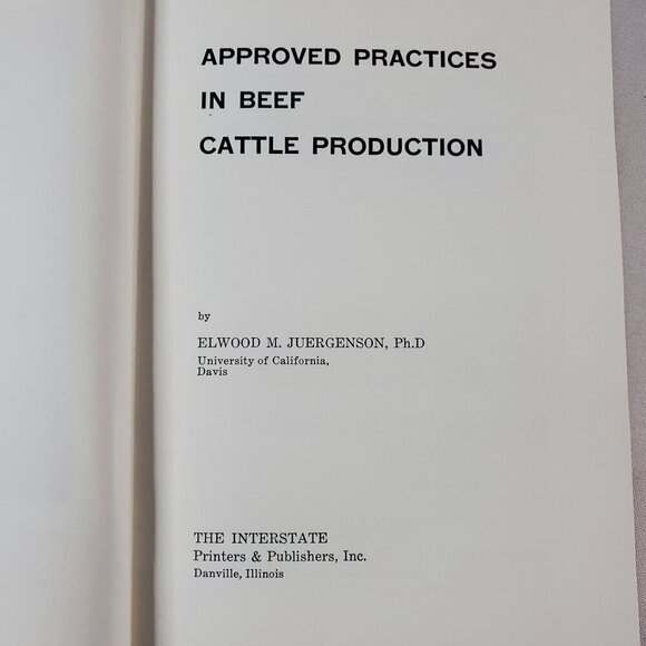 Approved Practices In Beef Cattle Production By Juergenson 1964 Third Edition - Picture 6 of 7